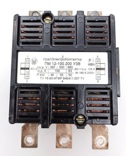 Пускатель  электромагнитный УралЭлектроКонтактор ПМ12-100.200 УЗВ ТУ 16-93 ИГФР.645411.007 ТУ