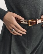 Ремень акцентный с принтом коричневый