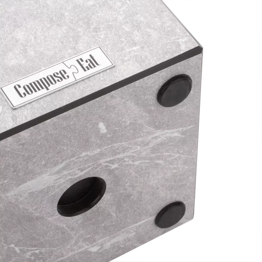 Подставка для кухонных ножей универсальная 11x11x24см ComposeEat мрамор светлый