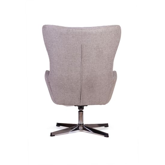 Кресло качалка с вращением и оттоманкой ANDREA цвет серый