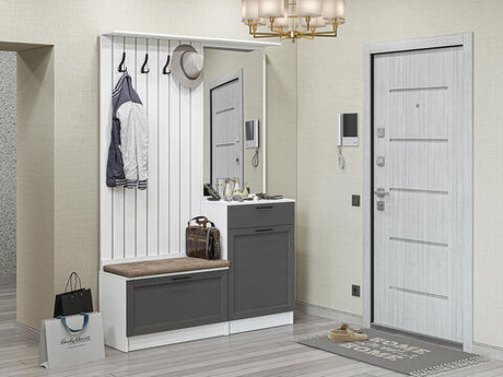 Прихожая Стиль-02 Stormy Silkwood Белый