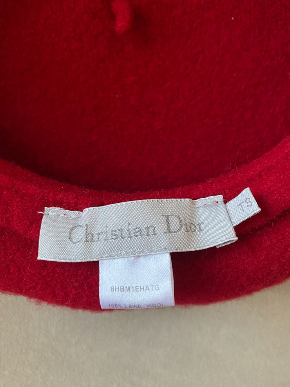 Новый шерстяной берет Christian Dior, 98