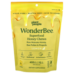 Plant People, WonderBee®, жевательные таблетки с медом из суперпродуктов, лимон, MGO 400+, 30 жевательных таблеток