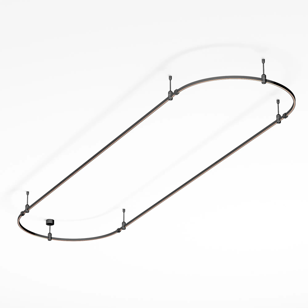 Основание ART-APRIORI-OVAL-ROD-200-3000x1000 (BK) (Arlight, IP20 Металл, 3 года) 048507