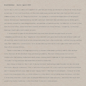 Brad Mehldau / Suite - April 2020 (CD)
