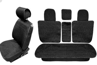 Накидки сидений перед Coolpart MAXIMAL (к-т2шт) - XX6-BLBL - Велюр черный/ шов черный