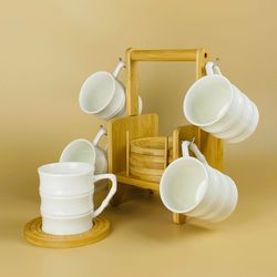 Lenardi 140-152 Чайный набор 12пр. 260мл на подставке BAMBOO в под.уп.(х8)