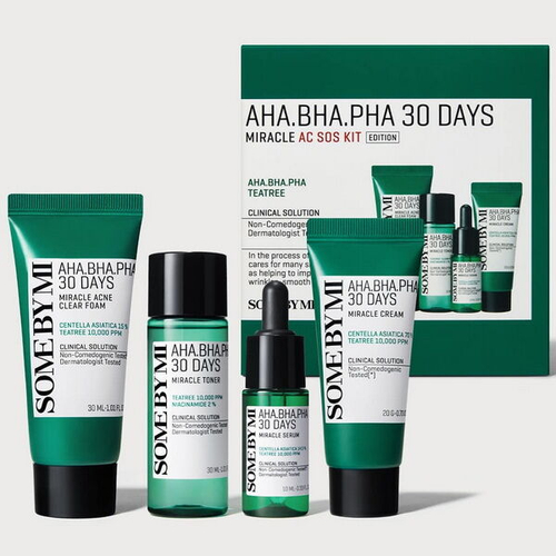 Набор миниатюр с кислотами для проблемной кожи Some By Mi AHA-BHA-PHA 30 Days Miracle AC SOS Kit