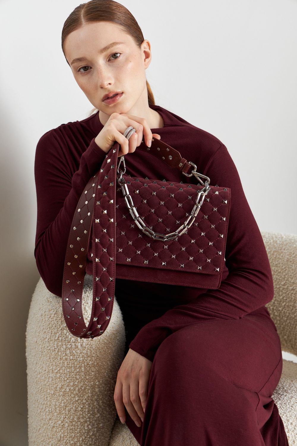 BAD GIRL LARGE BAG BORDO