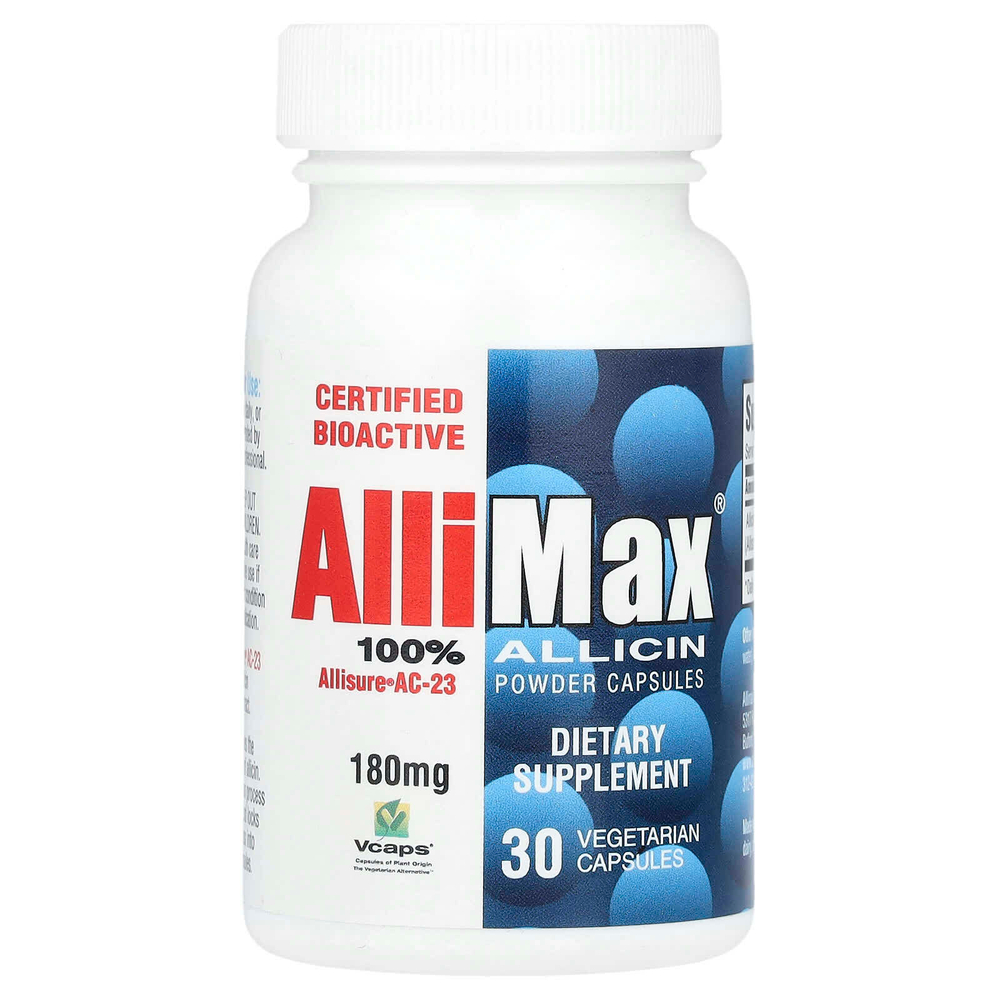 Allimax, Капсулы с порошком 100%-ного аллицина, 180 мг, 30 капсул в растительной оболочке