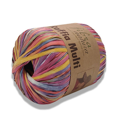 Пряжа Raffia Multi 35г, 90м, 100% целлюлоза (цена за 1шт)