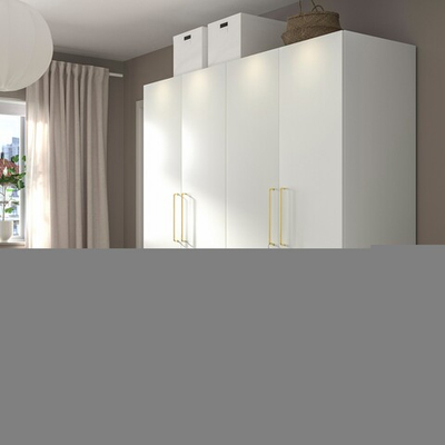 Распашной шкаф PAX FORSAND IKEA (четырехсекционный) (белый)  230*60*260