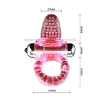 Эрекционное кольцо с вибростимулятором клитора в форме язычка