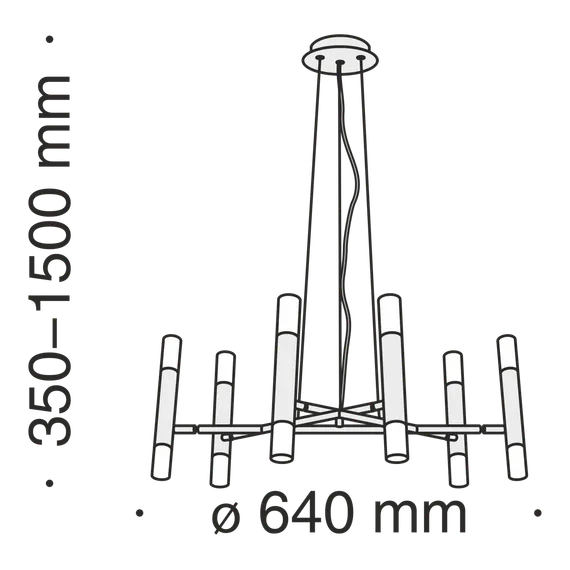 Подвесной светильник Виго / Vigo G9х12 Maytoni mod031pl-12b