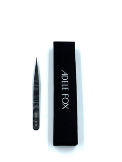 Пинцет ADELE FOX BLACK прямой широкий (S-1)