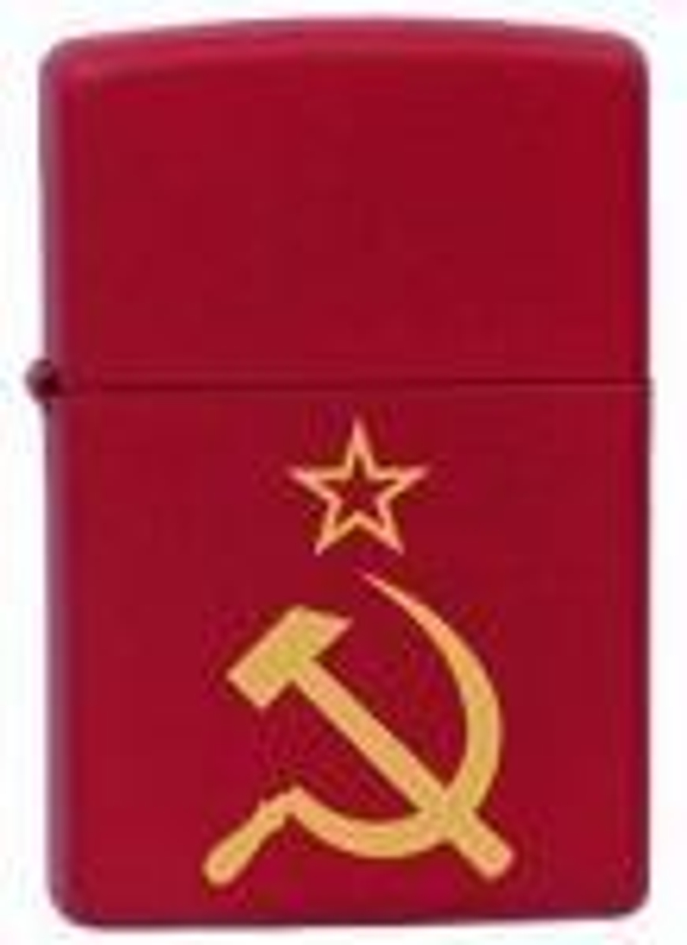 Зажигалка ZIPPO Classic Red Matte™ с Изображением серпа и молота ZP-233 Серп и Молот