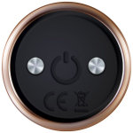 Золотистая вибропуля с 3 черными насадками Glam Squad (Цвет: золотистый с черным)