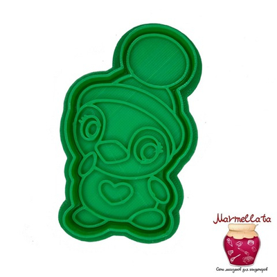 Вырубка пластиковая "Пингвин штамп" (9 см)