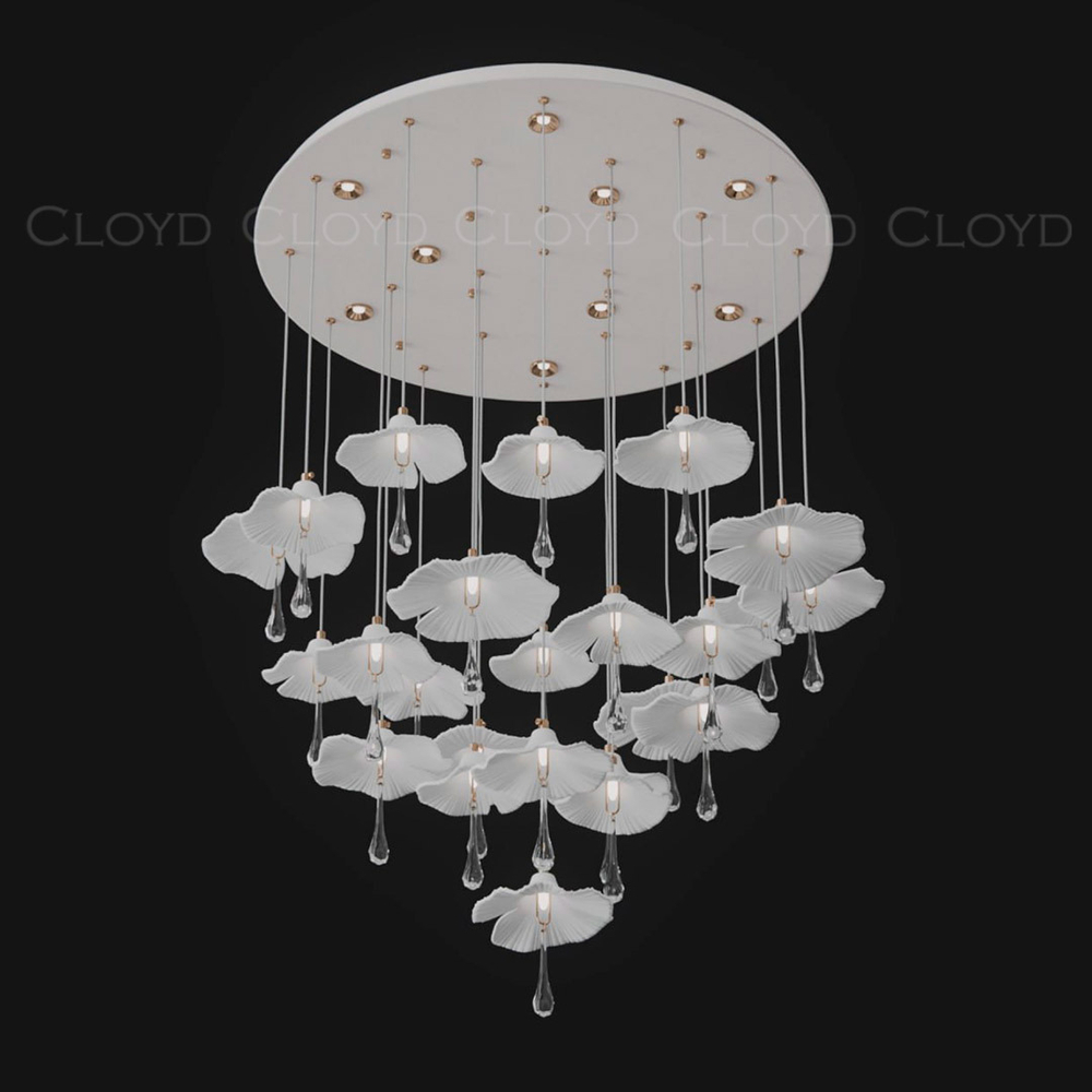 Люстра Cloyd SHANGRILA C33 / выс. 120 см - керамика - белый (арт.11491)