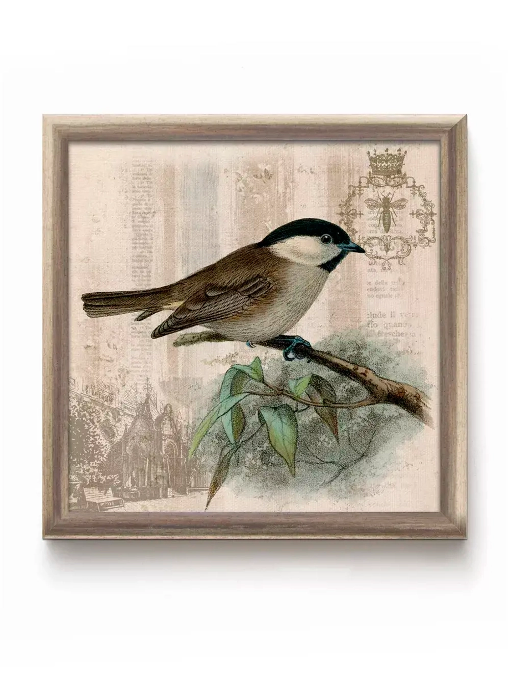 Картины на стену интерьерная на холсте 4 шт, 23*23 см