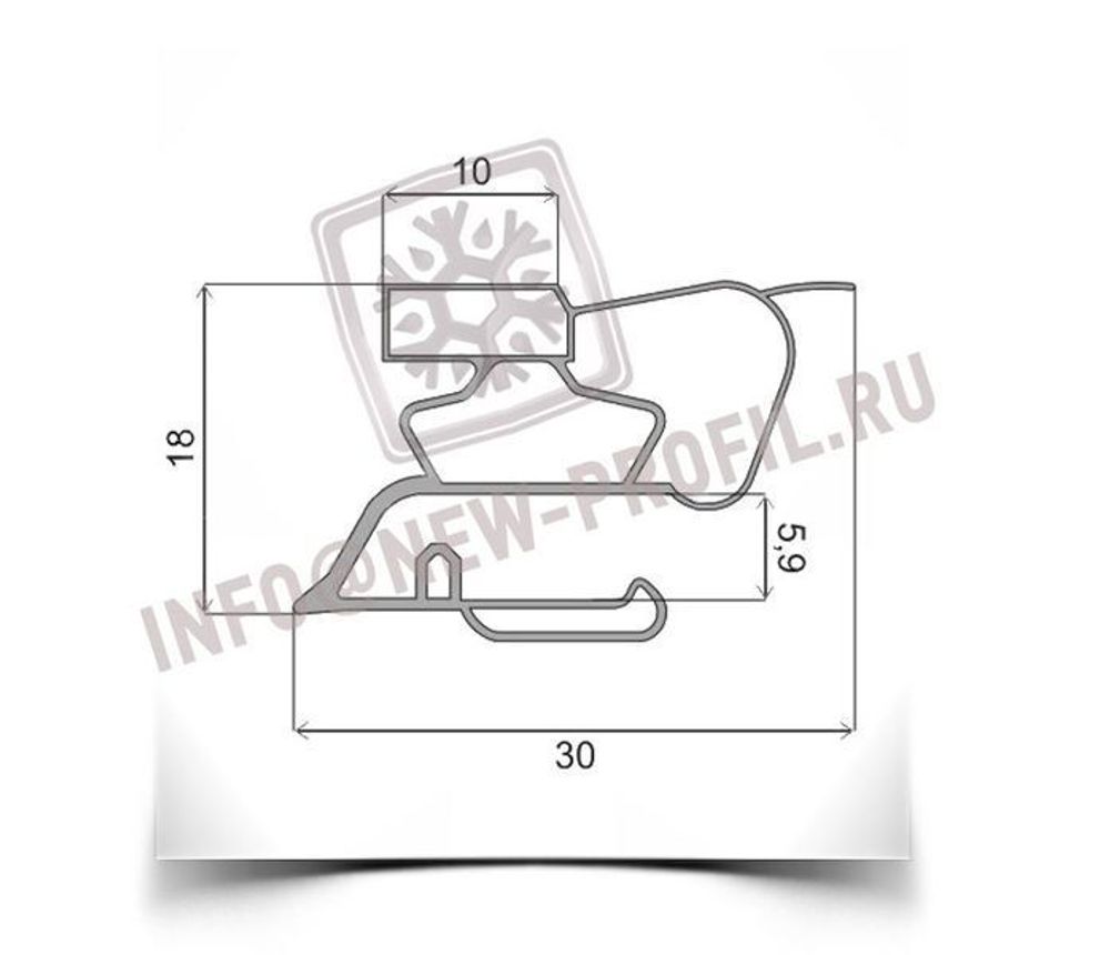 Уплотнитель для холодильника Океан (Ocean) CB13/25 х.к. 985*575 мм (015/012 АНАЛОГ)