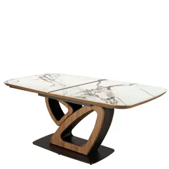 Раздвижной обеденный стол Angel Cerda 1161, 180-230х100 см, керамика, орех