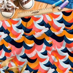 Ткань премиум флис ретро штрихи элегантности