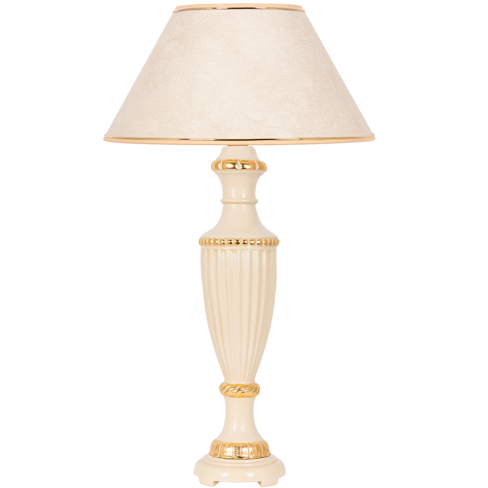 Настольная лампа Ваза Ребристая Айвори Молоко