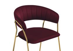 Стул на металлокаркасе Kamelia 1 wine red / gold