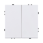 Выключатель кнопочный 2-клавишный 10А/250В, белый матовый Kollinger Eclipse EC-025WH