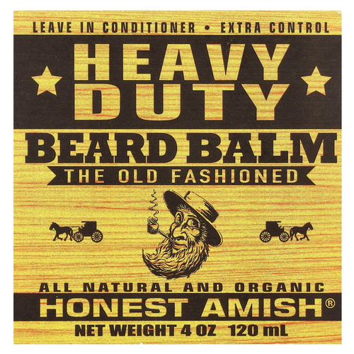 Honest Amish, Бальзам для бороды, для тяжелых условий эксплуатации, 120 мл (4 унции)