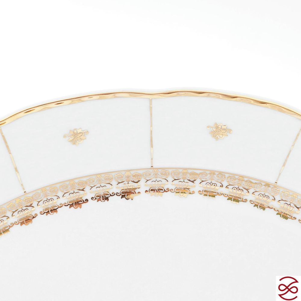 Блюдо овальное Thun Менуэт Золотой орнамент 36см