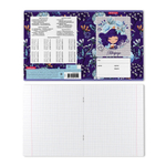 Тетрадь 12л., клетка, Erich Krause скрепка, блок офсет, мелован. картон "Bluecurl"