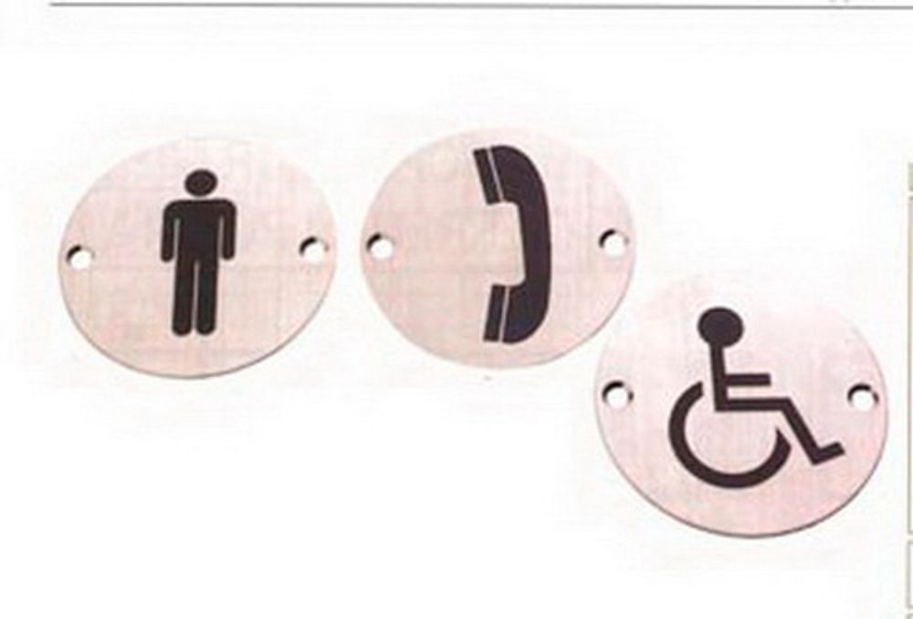 Информационная табличка AMIG  нерж сталь 23-75 знак инвалид