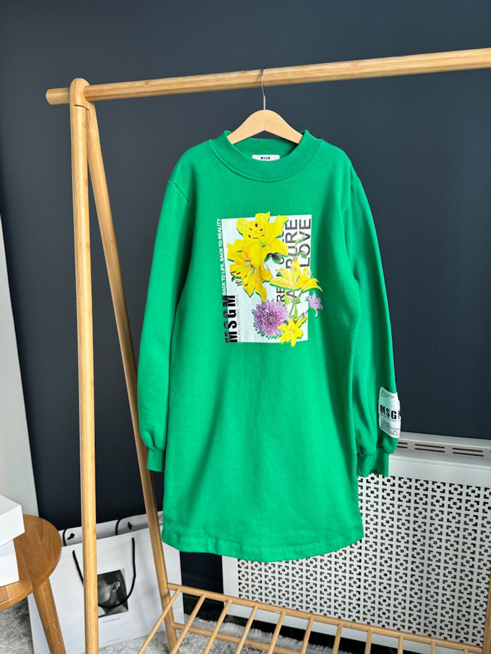 Хлопковое платье-свитшот MSGM, 164