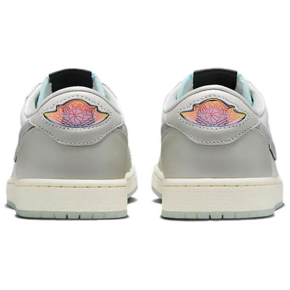 Иордания Air Jordan 1 Кросовки для скейтборда - это Низки Белые цветы веренины/Фотонная поле/Светло-зеленый/Парс/Черный Юнисекс