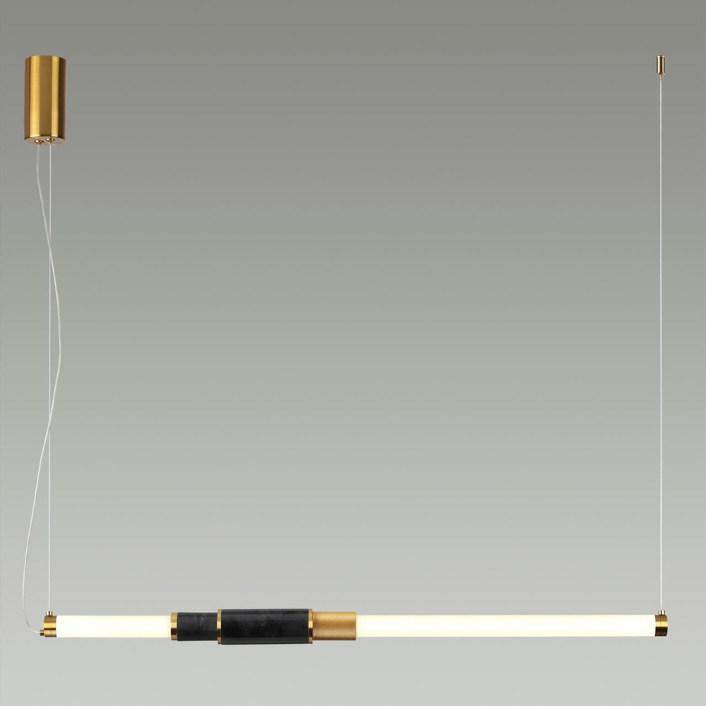 4361/14L MIDCENT ODL24 126 черный мрамор/антич. бронза/металл/акрил Подвесной светильник (ВЕРТ. И ГОРИЗОНТ) IP20 LED 14W 3000K 220V MARMI