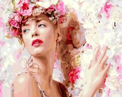 Весенняя нимфа- раскраски  по номерам