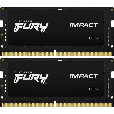 Оперативная память Kingston DDR5 64GB 5600MT/s CL40 SODIMM (Kit of 2) FURY Impact