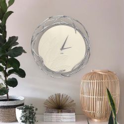 Часы настенные Арт Колор Кремовый белый Сильвер