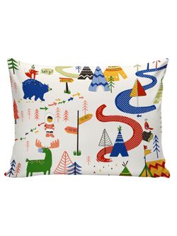 Постельное белье Сказка "Эскимосики/Орнамент" евро Наволочка 50х70 см 2 шт Простынь на резинке 180х200 см Пододеяльник 200х215 см, перкаль