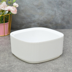 Кашпо Стрип 0,9л 16,5*16,5см со вставкой, белый