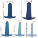 Набор из 5 анальных расширителей They-ology 5-Piece Wearable Anal Training Set (Цвет: голубой с синим)