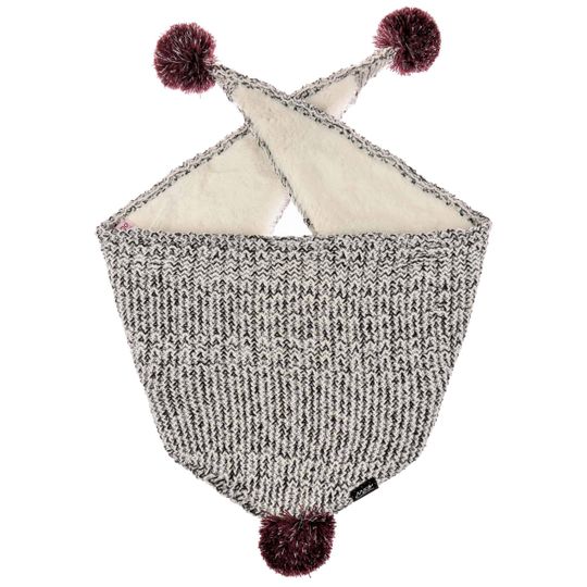 Шарф-косынка на флисе с помпонами MAXIMO