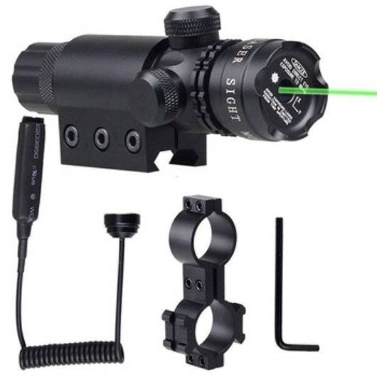 Мощный лазерный целеуказатель ЛЦУ LS-MAX с выносной кнопкой зеленый