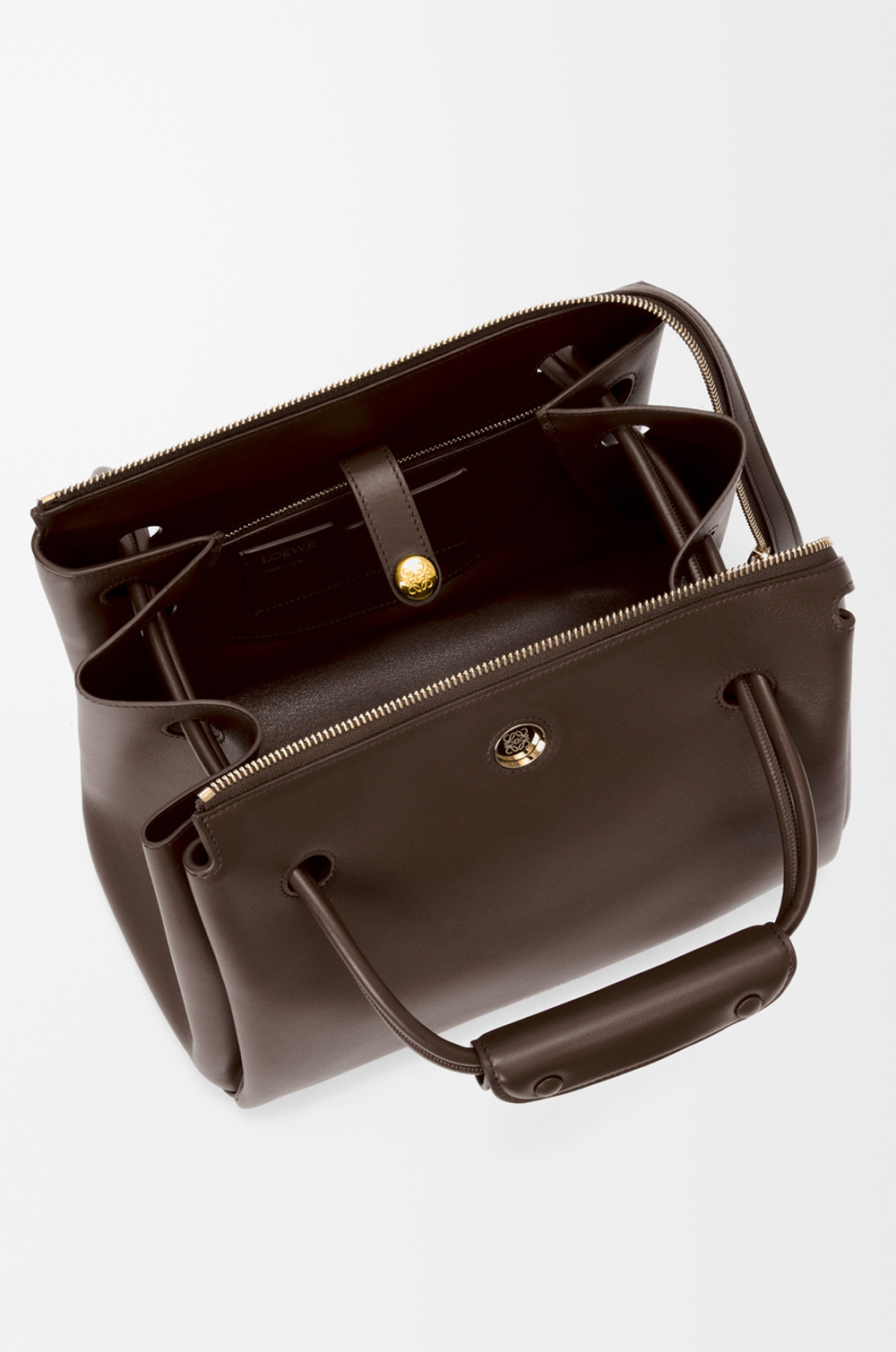 Loewe Сумка Madrid среднего размера из мягкой телячьей кожи, темно-каштановый