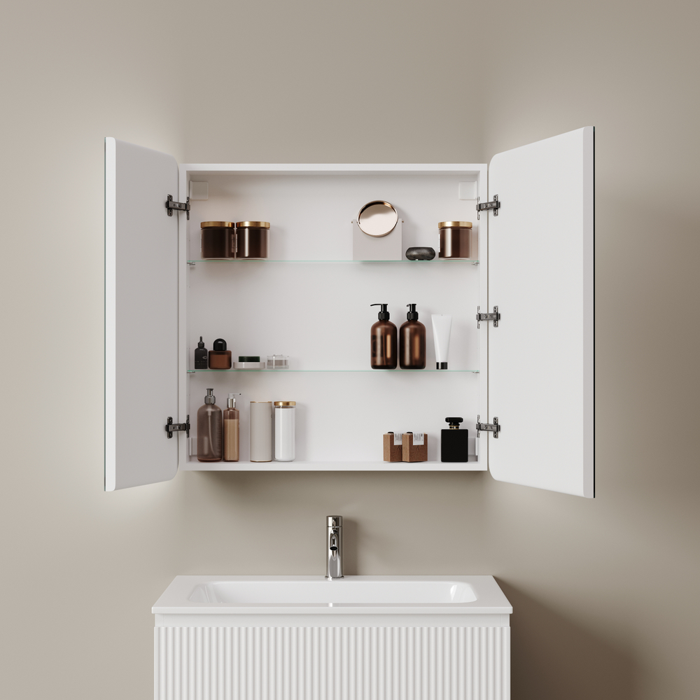 Зеркальный шкаф с LED подсветкой Sancos Diva 800х149х800, DIV800