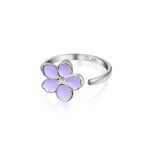 Кольцо Lilac 5, сиреневая эмаль, разъемное