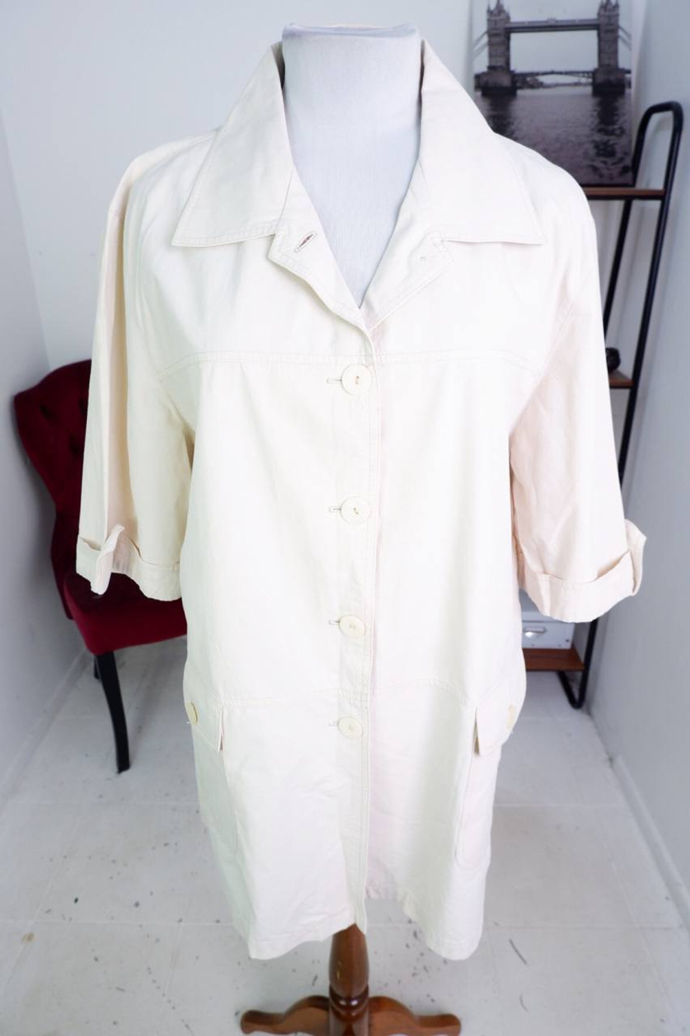 Платье рубашечного кроя, визуально на 56 размер