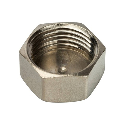 Заглушка с внутренней резьбой STOUT SFT 0027 - 1/2" (для стальных труб, латунь никелированная)